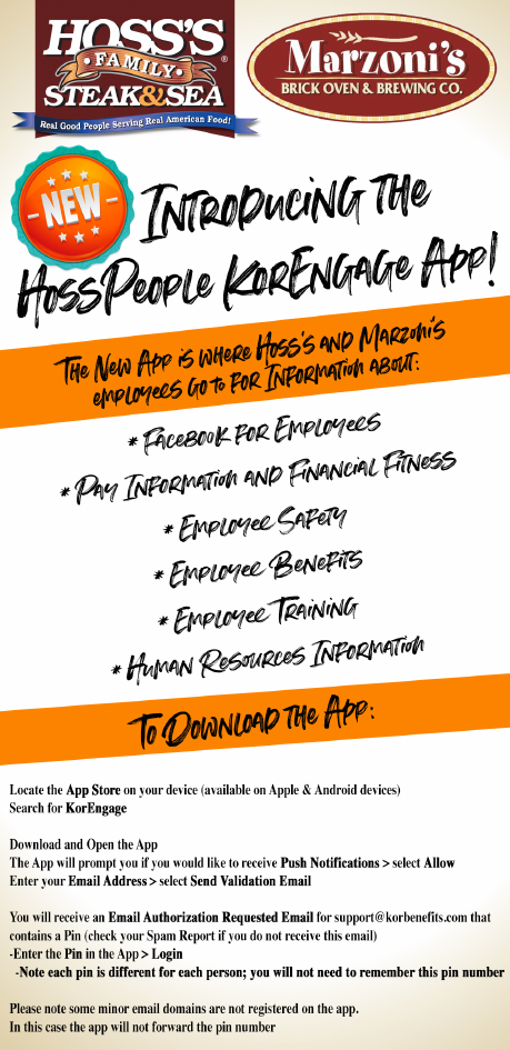 HossPeople KorEngage App